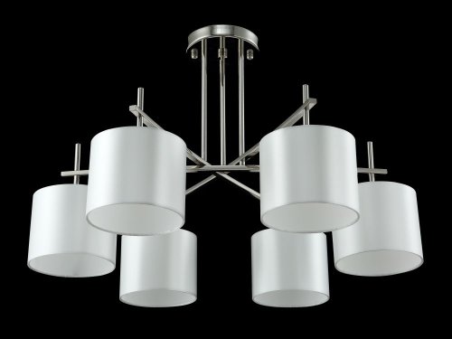 Люстра потолочная SERGIO PL6 NICKEL Crystal Lux серебряная на 6 ламп, основание никель в стиле современный  фото 3
